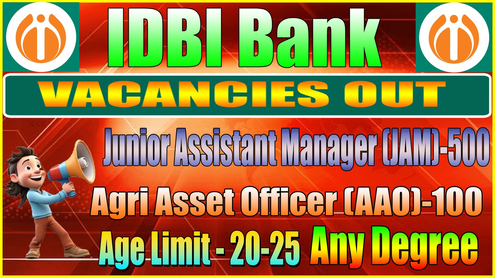 IDBI Bank JAM AAO Recruitment 2024