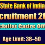 SBI Specialist Cadre Officer Recruitment 2024